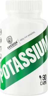 SWEDISH Supplements Potassium Citrate 166 мг Калий - 90 капсули, 30 дози