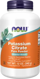 NOW Foods Potassium Citrate Powder Калий на Прах - 340 грама, 243 дози