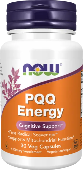 NOW Foods PQQ Energy 20 мг - 30 веге капсули, 30 дози