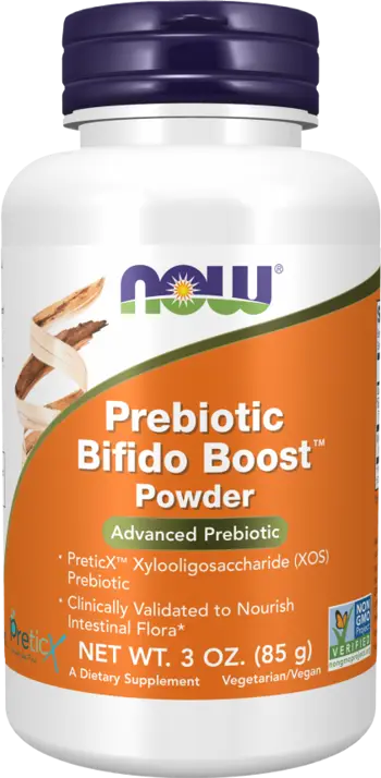 NOW Foods Prebiotic Bifido Boost Powder Xylooligosaccharides Пребиотична Формула - 85 грама, 31 дози
