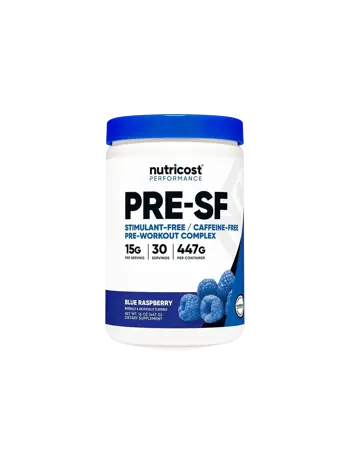 Nutricost PRE-SF Stimulant-Free / Caffeine-Free Pre-Workout Complex с аромат на синя малина