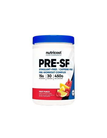 Nutricost PRE-SF Stimulant-Free/Caffeine-Free Pre-Workout Complex с аромат на плодов пунш
