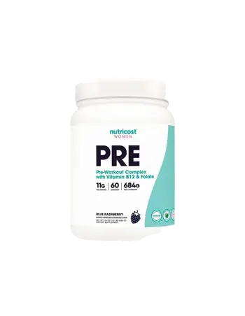 Nutricost Pre-Workout For Women Енергиен метаболизъм (формула за жени) 330 g с вкус на синя малина