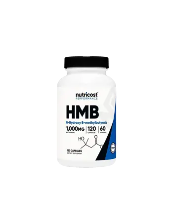Nutricost HMB (Бета-хидрокси-бета-метилбутират) 500 mg х 120 капсули, 60 дози