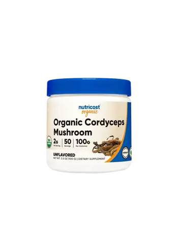 Nutricost Organic Cordyceps Mushroom При умора и стрес, 100 g прах