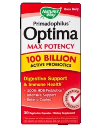 Nature's Way Primadophilus Optima Max Potency 100 Billion За храносмилателно здраве и имунитет х 30 капсули
