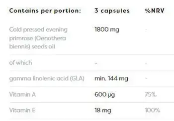Масло от Вечерна Иглика с Витамин A и E / Primrose Oil 1800 mg | with Vitamin A & E