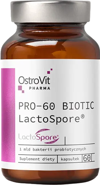 OstroVit PRO-60 BIOTIC LactoSpore® Probiotic Пробиотик - 60 капсули, 60 дози