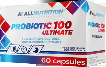 AllNutrition Probiotic 100 Ultimate Пробиотичен комплекс за чревно здраве и имунитет х 60 капсули