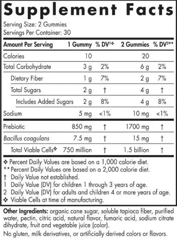 Nordic Naturals Probiotic Gummies Kids Пробиотични желирани бонбони за деца с пребиотици