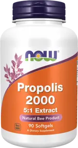 NOW Foods Propolis 2000 5:1 Extract Прополис Екстракт - 90 гел капсули, 90 дози