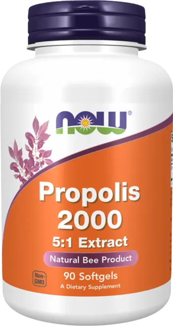 NOW Foods Propolis 2000 5:1 Extract Прополис Екстракт - 90 гел капсули, 90 дози