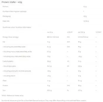 6PAK Nutrition Protein Wafer Протеинова Вафла - 12 броя x 40 грама, 12 дози