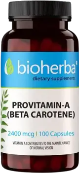 Bioherba Provitamin-A Beta Carotene 2400 mcg За здраве на очите и кожата