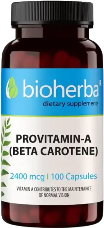 Bioherba Provitamin-A Beta Carotene 2400 mcg За здраве на очите и кожата