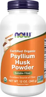 NOW Foods Psyllium Husk Powder Organic Разтворими Фибри на Прах