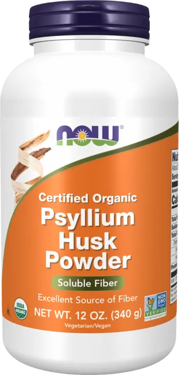 NOW Foods Psyllium Husk Powder Organic Разтворими Фибри на Прах
