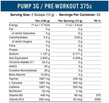 Pump 3G | Next Generation Pre-Workout