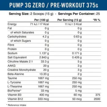 Pump 3G Stim-Free | Next Generation Pre-Workout