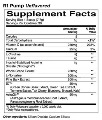 Rule1 Pump Stim-Free 2.0 Enhanced Nitric Oxide & Nutrient Delivery Support Азотен Бустър без Стимуланти - 231~330 грама, 30 дози