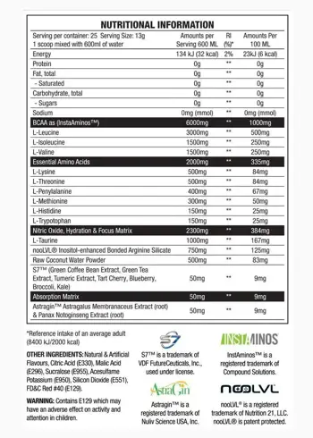 Pumping Aminos 2.0 | Hydration and Focus