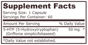 Pure Nutrition 5-HTP 50 мг - 60 капсули, 60 дози