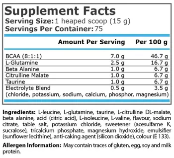 Pure Nutrition AMINO BLAST Аминокиселини - 1125 грама, 75 дози