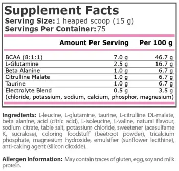 Pure Nutrition AMINO BLAST Аминокиселини - 1125 грама, 75 дози