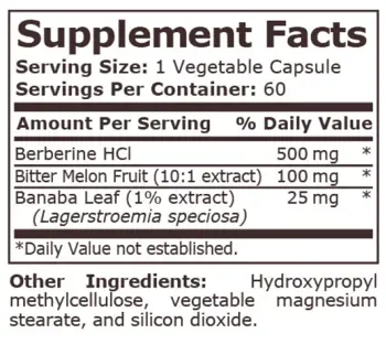 Pure Nutrition BERBERINE COMPLEX Берберин Комплекс - 60 веге капсули, 60 дози