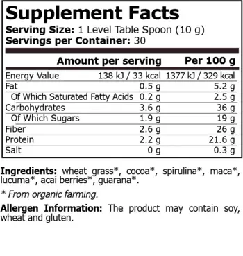 Pure Nutrition BIO DAILY MIX Смес от Суперхрани - 300 грама, 30 дози