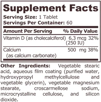 Pure Nutrition CALCIUM 500 Калций - 60 таблетки, 60 дози