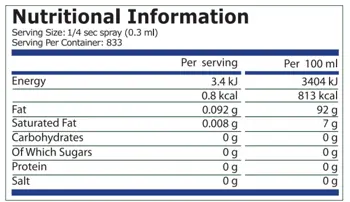 Pure Nutrition COOKING SPRAY BUTTER FLAVOR Спрей за Готвене с Аромат на Масло - 250 мл, 833 дози