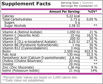 Pure Nutrition HAIR, SKIN & NAILS GUMMIES STRAWBERRY & COCONUT Формулата за Коса, Кожа и Нокти - 60 желирани гъмита, 30 дози