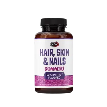 Pure Nutrition HAIR, SKIN & NAILS PASSION FRUIT Формула за Коса, Кожа и Нокти Желирани Гъмита  - 60 желирани гъмита, 30 дози