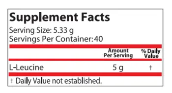 Pure Nutrition L – Leucine (Л – Левцин) - 213 грама, 40 дози