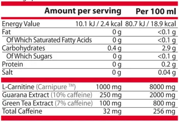 Pure Nutrition L-CARNITINE 2000 мг ЛИМОН L-Карнитин - 25 мл x 20 ампули, 20 дози