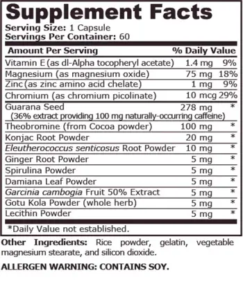 Pure Nutrition LIPO TRIM Натурален Фет Бърнър - 60 капсули, 60 дози