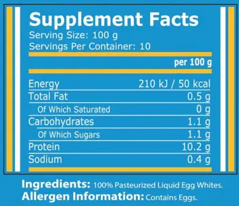 Pure Nutrition Liquid Eggwhites Пастьоризиран Течен Яйчен Белтък - 1 литър