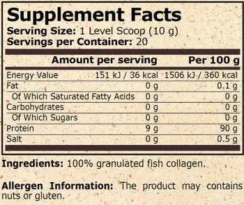 Pure Nutrition MARINE COLLAGEN UNFLAVORED Рибен Колаген - 200 грама, 20 дози