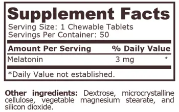 Pure Nutrition Melatonin 3 мг Мелатонин - 100 таблетки, 100 дози
