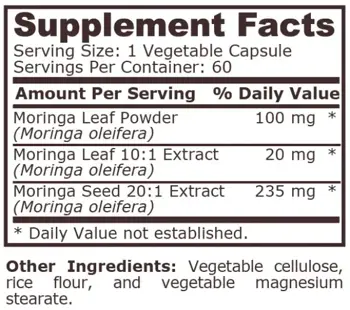 Pure Nutrition MORINGA COMPLEX Моринга Комплекс - 60 веге капсули, 60 дози