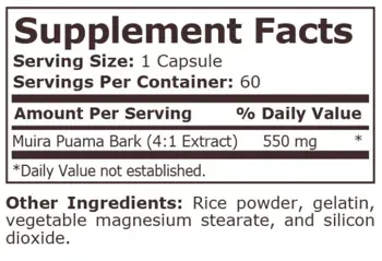 Pure Nutrition MUIRA PUAMA 550 мг Муира Пуама - 60 капсули, 60 дози