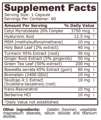 Pure Nutrition NO PAIN FORMULA Формула за Стави - 60 капсули, 60 дози
