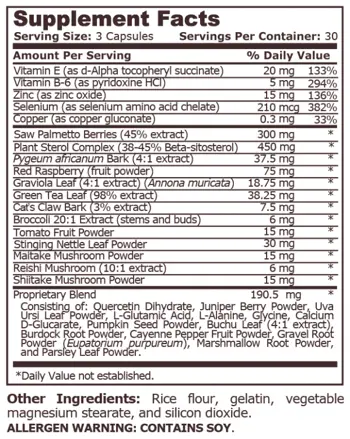 Pure Nutrition PROSTATE SUPPORT Формула за Простата - 90 капсули, 30 дози