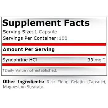 Pure Nutrition PURE SYNEPHRINE Синефрин - 100 капсули, 100 дози