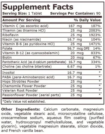 Pure Nutrition STRESS B COMPLEX WITH VITAMIN C Анти Стрес Формула B-Комплекс - 90 таблетки, 90 дози