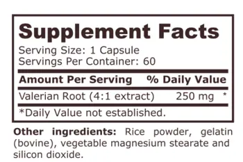 Pure Nutrition VALERIAN ROOT Валериана - 60 капсули, 60 дози