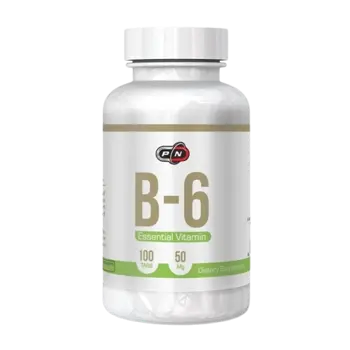 Pure Nutrition VITAMIN B-6 (Pyridoxine) 50 мг Витамин В6 - 100 таблетки, 100 дози