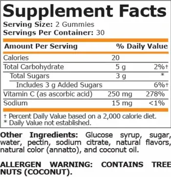 Pure Nutrition VITAMIN C ORANGE Витамин C с Вкус на Портокал - 60 желирани таблетки, 60 дози