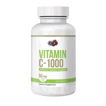 Pure Nutrition VITAMIN C-1000 + ROSE HIPS Витамин C + Прах от Шипка - 100 таблетки, 100 дози